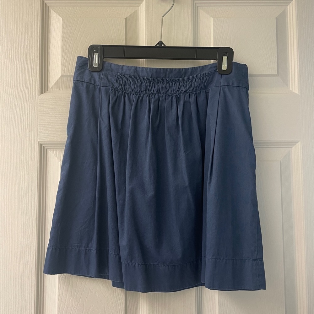 J.Crew Navy mini skirt, casual, spring, summer